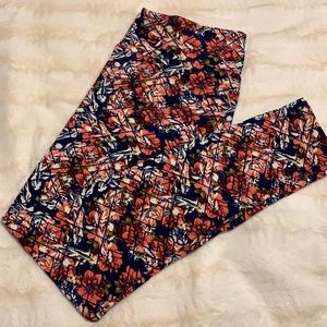 Floral Tall & Curvy LuLaRoe Leggings New 12-18 TC Leggings